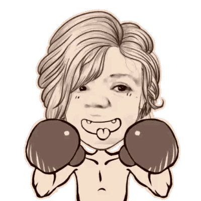Woman With Boxing Gloves And Tongue Out Sticker