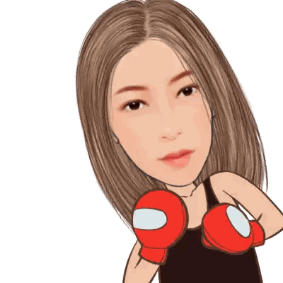 Woman With Boxing Gloves Sticker