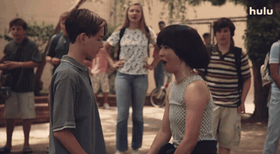 Woman With Braces Smiling In Purple Shirt GIF