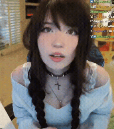 Woman With Braided Hair And Choker GIF