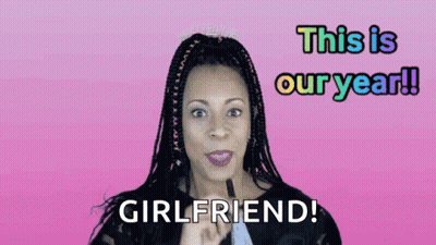 Woman With Braids And Crown Says This Is Our Year Girlfriend GIF