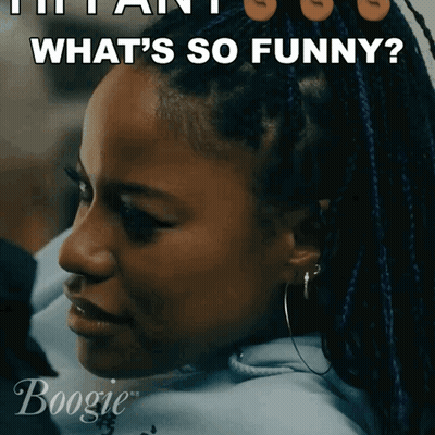 Woman With Braids And Hoop Earrings Asking What's So Funny GIF