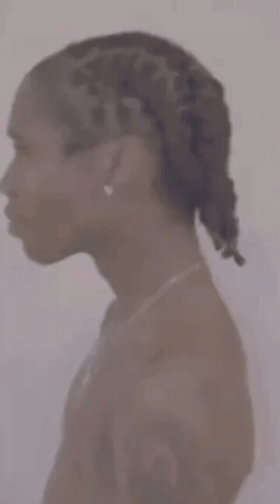 Woman With Braids And Necklace GIF