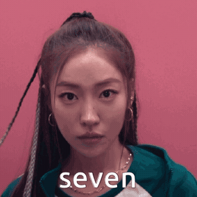 Woman With Braids And Seven On Face GIF