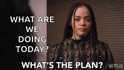 Woman With Braids Asking What Are We Doing Today GIF