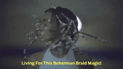 Woman With Braids Living For This Bohemian Braid Magic GIF