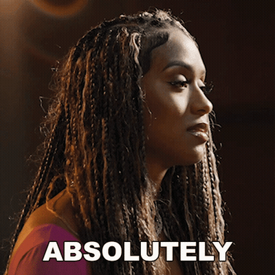 Woman With Braids Saying Absolutely GIF