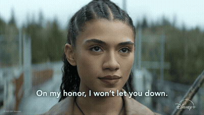 Woman With Braids Saying On My Honor I Won't Let You Down GIF