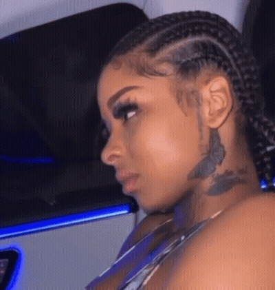 Woman With Braids Sitting In Back Seat Of Car GIF