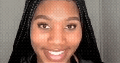 Woman With Braids Smiling GIF