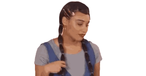 Woman With Braids Waving Sticker
