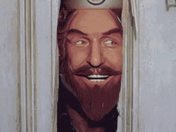 Woman With Burger Whopper Scared  GIF