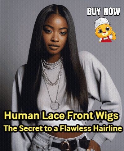 Woman With Buy Now Human Lace Front Wigs The Secret To A Flawless Hairline GIF