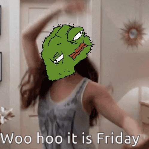 Woman With Cactus Head Saying Woo Hoo It Is Friday GIF