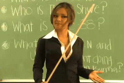 Woman With Cane, Blackboard Who Is T Shwe GIF