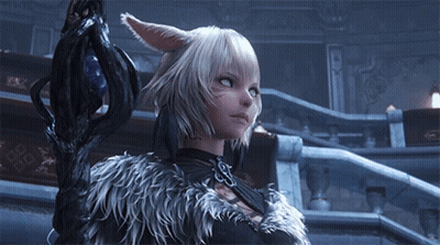 Woman With Cat Ear Holding Sword GIF