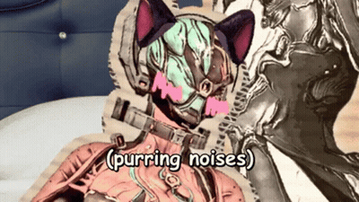 Woman With Cat Ear Mask Purring Noises GIF