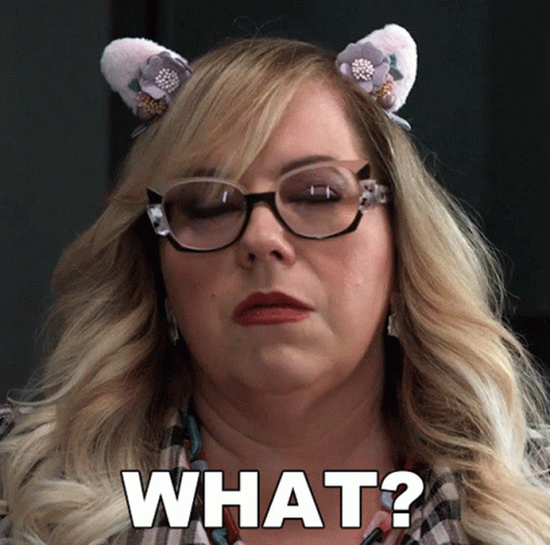 Woman With Cat Ears And Glasses Asking What GIF