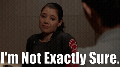 Woman With Chicago Fire Patch Saying Not Sure GIF