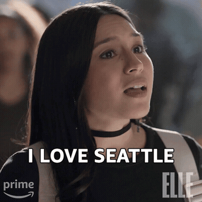 Woman With Choker Says I Love Seattle GIF