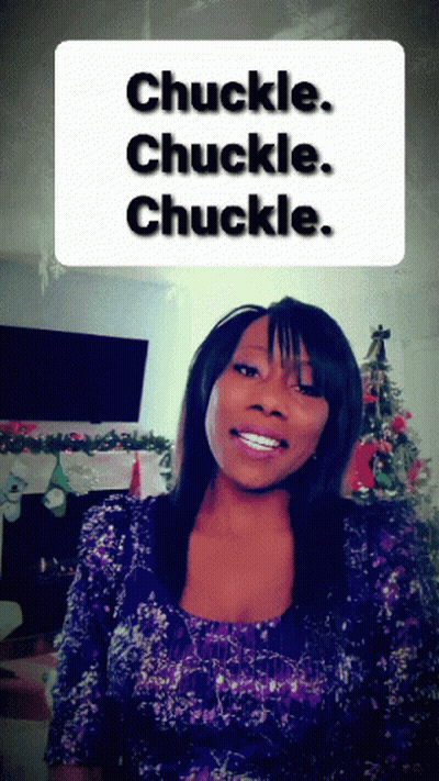 Woman With Chuckle Sign GIF