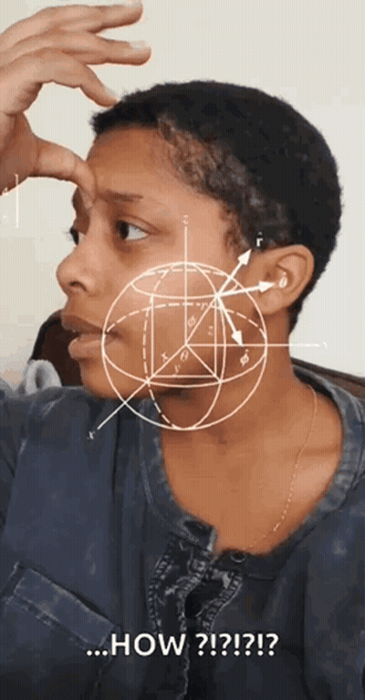 Woman With Circle On Face Saying How ? ! ? ! ? GIF