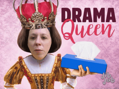 Woman With Crown Holding Tissues Drama Queen GIF