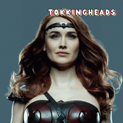 Woman With Crown Saying Tokingheads GIF