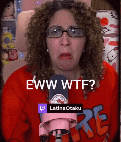 Woman With Curly Hair And Hello Kitty Sweater GIF