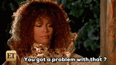 Woman With Curly Hair Asking Problem With That GIF