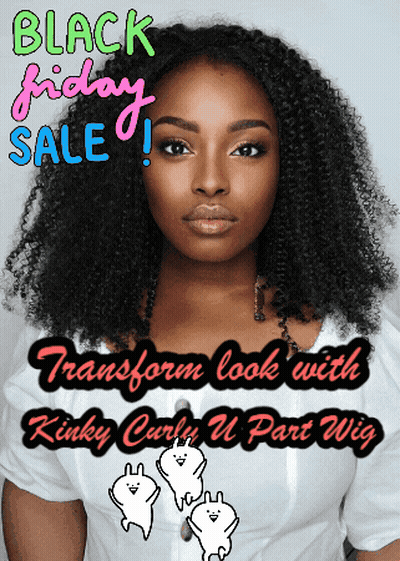 Woman With Curly Hair At Black Friday Sale GIF