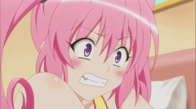 Woman With Curly Hair, Glasses, And Pink Hello Kitty Shirt GIF
