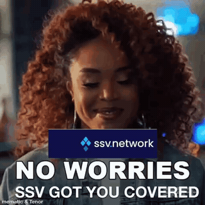 Woman With Curly Hair Holding No Worries Sign GIF