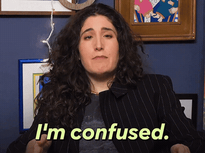 Woman With Curly Hair I'm Confused Framed Pictures GIF