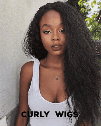 Woman With Curly Hair In White Tank Top And Necklace GIF