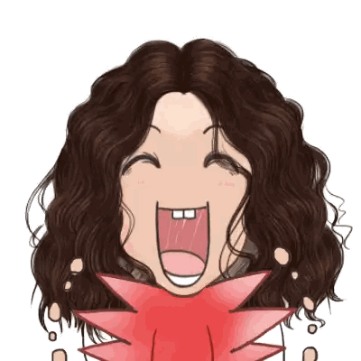 Woman With Curly Hair Laughing Sticker