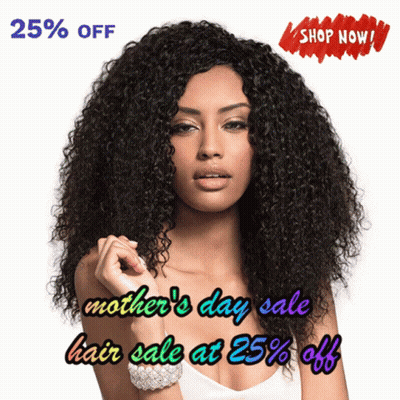 Woman With Curly Hair Mother's Day Sale GIF