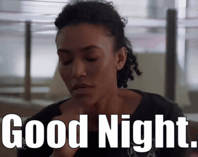 Woman With Curly Hair Saying Good Night GIF