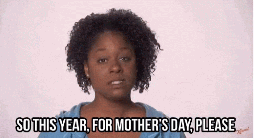 Woman With Curly Hair Saying Happy Mother's Day GIF