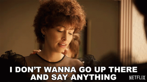 Woman With Curly Hair Saying I Don't Want To Go Up GIF