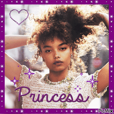 Woman With Curly Hair Saying Princess GIF