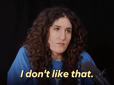 Woman With Curly Hair Says I Don't Like That GIF