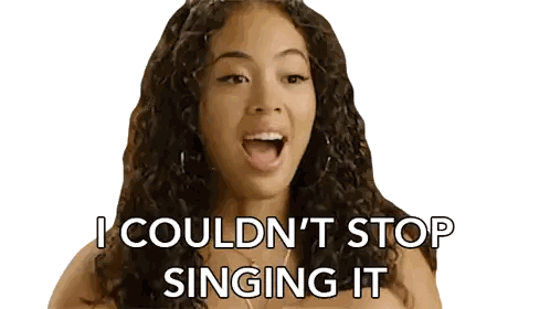 Woman With Curly Hair Singing Sticker