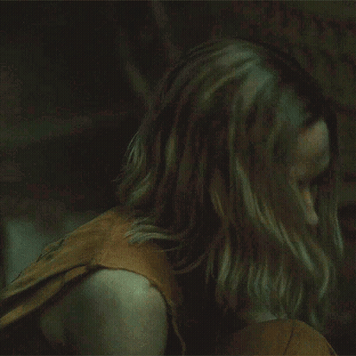 Woman With Dirt On Her Face Looking Up GIF