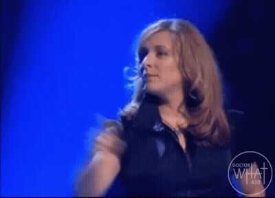 Woman With Doctor What 420 On Blue Background GIF