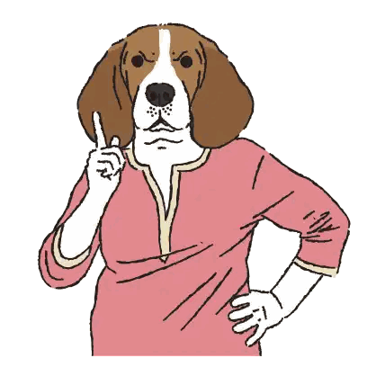 Woman With Dog Head Giving Thumbs Up Sticker
