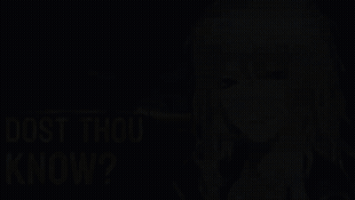 Woman With Dost Thou Know Behind Her GIF