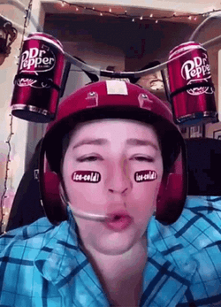 Woman With Dr Pepper Hat Filter GIF