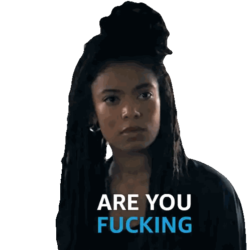 Woman With Dreadlocks And Are You Fucking Sticker
