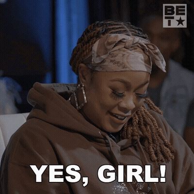 Woman With Dreadlocks And Bandana Says Yes Girl GIF
